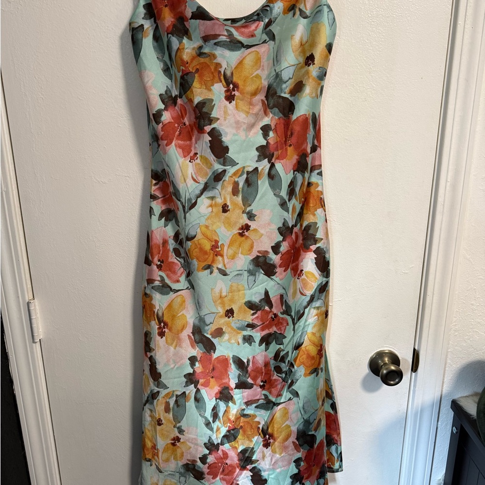 Inspired Hearts Multicolor Floral Midi Dress